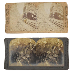 Antique Stereoview Stereoscope Cards Canyons of Colorado Grand Gorge Royal Canyon Historical Sepia Images