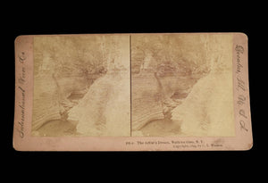 1899 Watkins Glen NY Stereograph Stereoscope Viewer Card Image, Historical Upstate New York Collectible