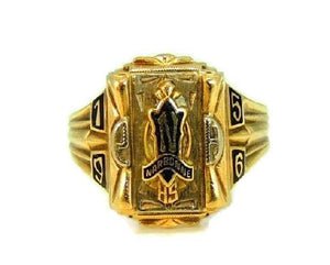 1956 Narbonne High School Class Ring 10k Los Angeles Collectible