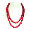 Vintage Raspberry Double Strand Lucite Beaded Necklace Sterling Silver Clasp - Premier Estate Gallery
 - 2