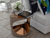 Aico Michael Anini Solar Eclipse Chair Side Tables X2 Rose Gold - Premier Estate Gallery 1