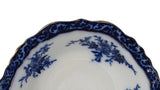 Antique Touraine Flow Blue Serving Bowl Stanley Pottery England Rare