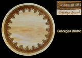 Georges Briard Decorative Slag Glass Plate Neo Classical British Colonial Style Coastal Decor - Premier Estate Gallery 1