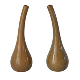 Royal Haeger Modern Simplicity Bulbous Vases Pair 040-76 Natural Decor MCM Style Minimalist 1
