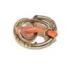 Victorian 14k Gold Love Knot with Branch Coral Antique Brooch Pendant - Premier Estate Gallery 