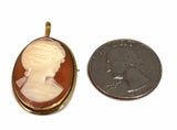 18k Cameo Brooch or Pendant Italy Signed - Premier Estate Gallery