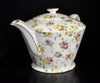 1930s Rose Chintz Porcelain Teapot Pink Lavender Yellow Roses Hotta Yu Shoten Co French Country Decor - Premier Estate Gallery 1