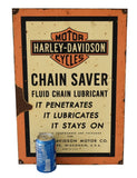Retro Harley-Davidson Chain Saver Lubricant Metal Sign  - Premier Estate Gallery 1