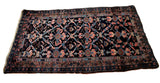 Estate Antique Persian Malayer Rug Runner Hand Knotted Coral Navy Periwinkle c1920 - Premier Estate Gallery