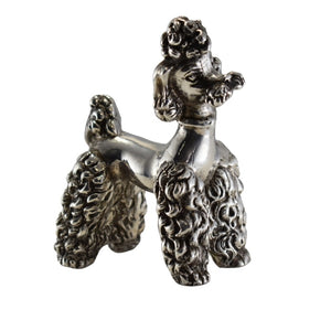 Estate Sterling Silver Coifed Poodle Figurine Israel Vintage Dog Collectible - Premier Estate Gallery