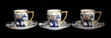 Hand Painted Nippon Chocolate Cups and Saucers Cobalt Blue Gold Moriage Antique - Premier Estate Gallery 4