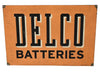 Metal Delco Batteries Sign Vintage Industrial Decor Man Cave Wall Display - Premier Estate Gallery