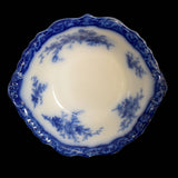 Antique Flow Blue 10" Serving Bowl Tourlaine Stanley Pottery Blue & White Decor - Premier Estate Gallery 1