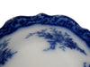 Antique Flow Blue 10" Serving Bowl Touraine Stanley Pottery Blue & White Decor