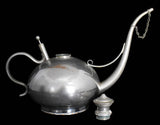 S. Sternau Antique Oil Lamp Filler Nickel Plated Ornate Style c1890s - Premier Estate Gallery 1