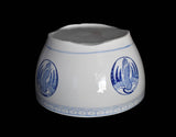 Vintage Chinese Blue and White Crane Pottery Rice Serving Bowl - Premier Estate Gallery 2