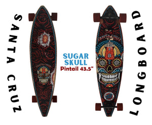 Santa Cruz Sugar Skull 43.5" Pintail Longboard Complete USED Estate Find - Premier Estate Gallery A