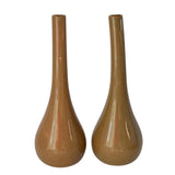 Royal Haeger Modern Simplicity Bulbous Vases Pair 040-76 Natural Decor MCM Style Minimalist