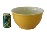 Vintage Farmhouse Pottery Ribbed Mixing Bowl in Spicy Yellow - Premier Estate Gallery 3