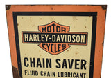 Retro Harley-Davidson Chain Saver Lubricant Metal Sign