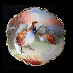 Antique Limoges Hand Painted Hunting Game Bird Plate Signed Roty EXCEPTIONAL - Premier Estate Gallery 