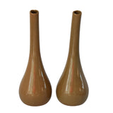Royal Haeger Modern Simplicity Bulbous Vases Pair 040-76 Natural Decor MCM Style Minimalist 2