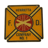Firefighting Collectible Big Vintage Henrietta Fire Dept Company No 1 Enamel Badge Henrietta NY - Premier Estate Gallery