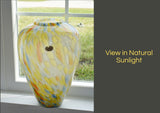 Vintage Murano Style Watercolor Vase Large Centerpiece Palm Beach Tropical Coastal Decor - Premier Estate Gallery 4