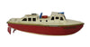 English Tin Toy Boat Cruiser Sutcliffe Jupiter Pilot Cruiser c1960 Tin-plate toy - Premier Estate Gallery