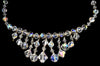 Vintage Aurora Borealis Crystal Fringe Wedding Necklace 10k White Gold Spacers - Premier Estate Gallery