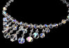 Vintage Aurora Borealis Crystal Fringe Wedding Necklace 10k White Gold Spacers - Premier Estate Gallery 3