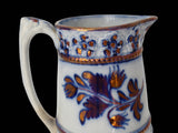 Antique Flow Blue Copper Luster Earthenware Pottery Pitcher Creamer Charles Allerton Sons Victoriana - Premier Estate Gallery 2
