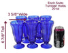 MCM Anchor Hocking Cobalt Blue Glass Soda Tumblers X8, Soda Fountainware, Ice Cream Sundae Dishes, Parfait Glasses, MCM Kitchen