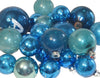 Vintage Distressed Aqua Turquoise Mercury Glass Christmas Ornaments X23, Distressed Shades of Blue Mercury Glass Ornaments - Premier Estate Gallery