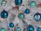 Vintage Distressed Aqua Turquoise Mercury Glass Christmas Ornaments X23, Distressed Shades of Blue Mercury Glass Ornaments - Premier Estate Gallery 2