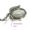 Antique Wedding Necklace Sterling Silver Drop Crystal Art Nouveau