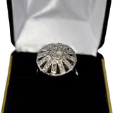 14k White Gold Diamond Cocktail Ring .45 ctw Art Deco Era