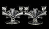 Authentic Art Deco Glass Fan Candle Holders 2 Light Etched and Pressed Glass c1920-30 - Premier Estate Gallery