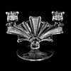 Authentic Art Deco Glass Fan Candle Holders 2 Light Etched and Pressed Glass c1920-30 - Premier Estate Gallery 2