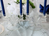 Authentic Art Deco Glass Fan Candle Holders 2 Light Etched and Pressed Glass c1920-30 - Premier Estate Gallery 5