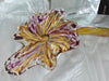 Vintage Art Glass Hand Blown Lily Flower Table Shelf Accent in Purple and Gold - Premier Estate Gallery 1