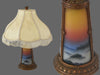 Antique Handel Era Reverse Painted Glass Lamp Needs Rewiring Art Nouveau Arts and Crafts Decor - Premier Estate Gallery 4