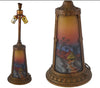 Antique Handel Era Reverse Painted Glass Lamp Needs Rewiring Art Nouveau Arts and Crafts Decor - Premier Estate Gallery 2