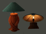 Large Bamboo Rattam Ribbon Table Lamp Vintage Coastal Natural MCM Boho Decors - Premier Estate Gallery 2