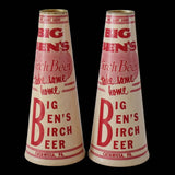 1950s Big Ben's Birch Beer Catawissa Bottling Conical Waxed Containers X2, Vintage Soda Advertising - Premier Estate Gallery 1