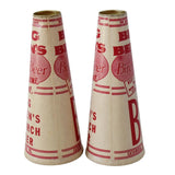 1950s Big Ben's Birch Beer Catawissa Bottling Conical Waxed Containers X2, Vintage Soda Advertising
