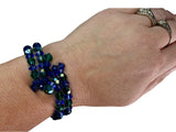 Vintage AB Crystal Blue Green Jewelry Set Parure