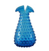 1960s MCM Azure Blue Art Glass Hobnail Vase by Toscany Zena Early American Line Italy - Premier Estate Gallery 1