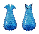 1960s MCM Azure Blue Art Glass Hobnail Vase by Toscany Zena Early American Line Italy - Premier Estate Gallery 2