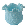 Fenton Satin Blue Poppy Ruffled Art Glass Vase #915 - Premier Estate Gallery 1